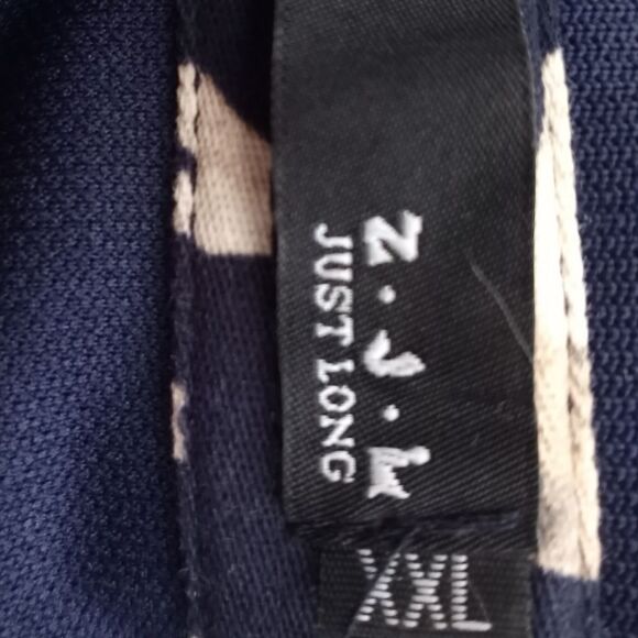 Z.J.L. NAVY & CREAM FLORAL BUTTON DOWN TOP SZ.XXL EUC - Picture 5 of 6